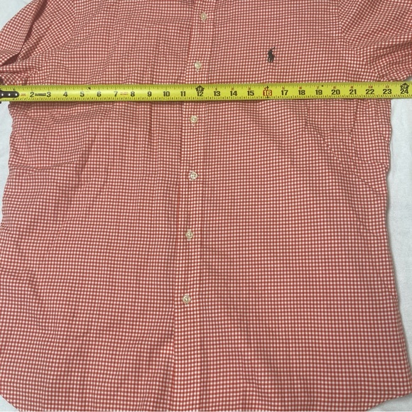 RALPH LAUREN Mens CLASSIC FIT  Red Gingham Button Down Shirt L Plaid - Picture 8 of 14